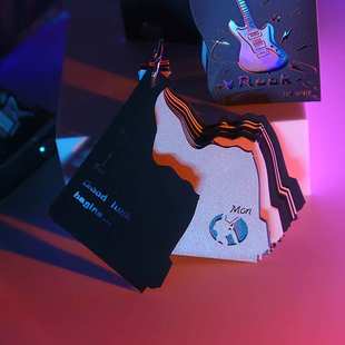 电吉他3D立体便签乐器新奇特桌面摆件跨境货源多功能笔筒便签纸