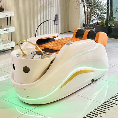 高端品质网红潮店智能电动按摩洗头床Export quality shampoo bed