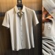 衬衫 液氨透气冲孔肌理 夏季 无痕压胶翻领短袖 G货 2025年撤柜男士
