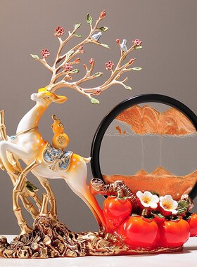 鹿摆件送礼轻奢玄关客厅电视柜酒柜家居装饰品新房乔迁新居礼品