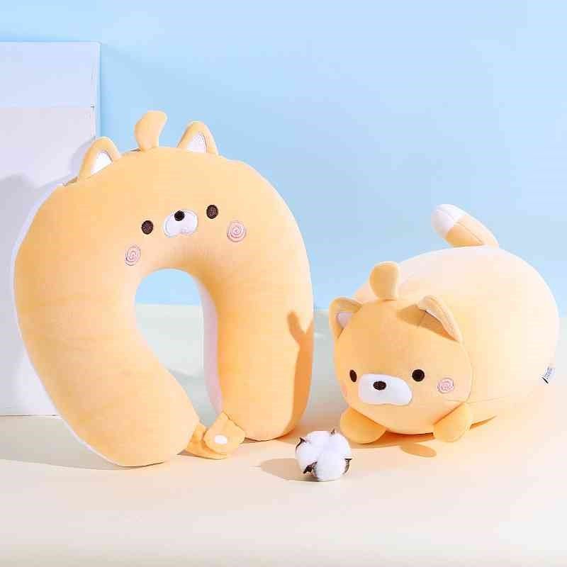 可变形型枕抱枕二合一 两用枕泡沫粒子枕卡通变形枕颈枕可加