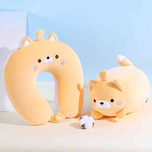 可变形型枕抱枕二合一 两用枕泡沫粒子枕卡通变形枕颈枕可加