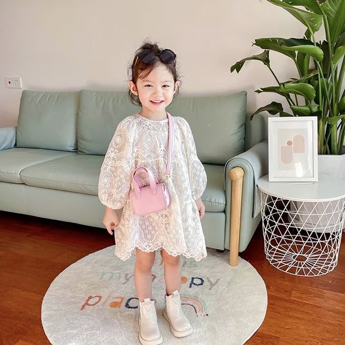 儿童包纯色小方包女童时装包粉色系可爱手提包单肩斜挎包幼儿园潮