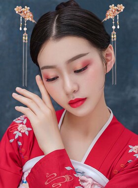 手工汉服新娘头饰古风饰品发簪古装配饰步摇发钗宫廷复古盘头簪子