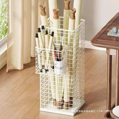 书画收纳筐字画收纳筒书法纸收纳桶画纸宣纸图纸收纳篮铁艺卷轴桶