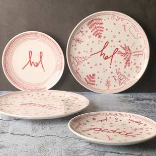 陶瓷餐具盘子 英国Royal Doulton ED圣诞系列Christmas碟