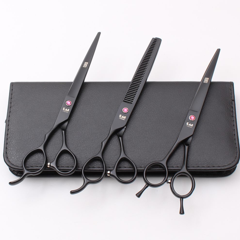 火匠左手7.0寸翘剪弯剪理发剪刀牙剪平剪打薄左撇子专用美发套装