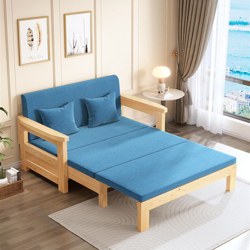 实木沙发床两用床客厅阳台书房可折叠多功能1.2双人1.8X小户型1.5