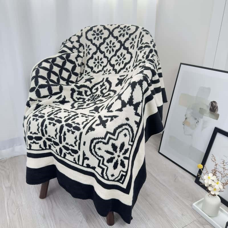复古沙发盖毯轻奢高级感毛毯办公室披肩午睡M小毯子毛巾被床尾搭