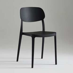 现代简约塑料椅子可叠放家用靠背凳子大人餐桌椅餐厅等位椅带坐垫