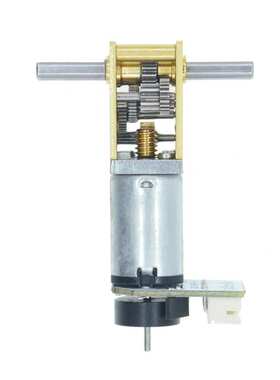 蜗轮蜗杆1218-N20直流编码器减速电机 3V6V12V微型齿轮低转速电机