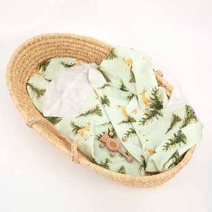 muslin4层竹纤维儿童纱布浴巾竹棉秋冬保暖柔软透气婴儿盖毯抱被