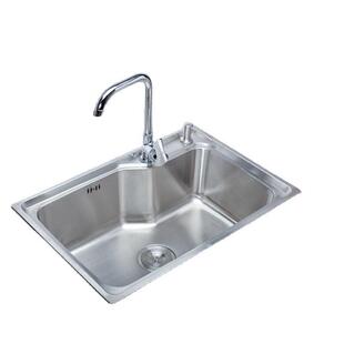 厂家供应加厚304不锈钢洗碗盆6845大单槽家用洗菜池厨房精装工程