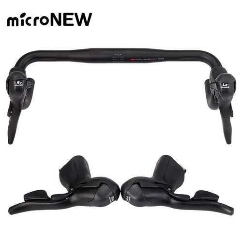 microNEW公路车手变 自行车双控变速器2*7 8 9 10 11速刹车把一体