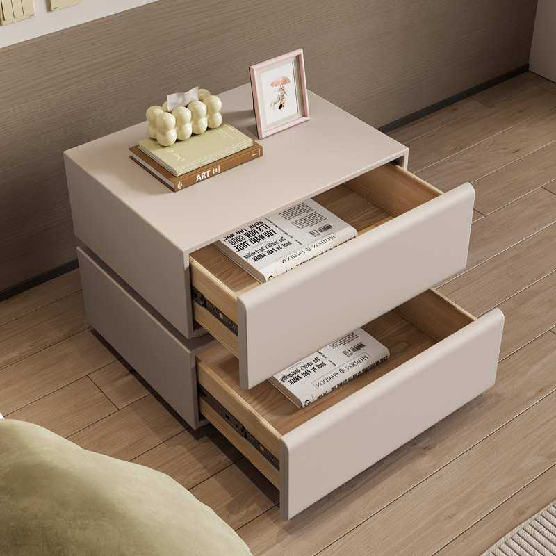 简约现代全实木烤漆床头柜意式轻奢奶油风免安装卧室床头收纳柜,3C数码配件,USB灯,淘宝优惠券,粉丝福利购,淘宝优惠卷