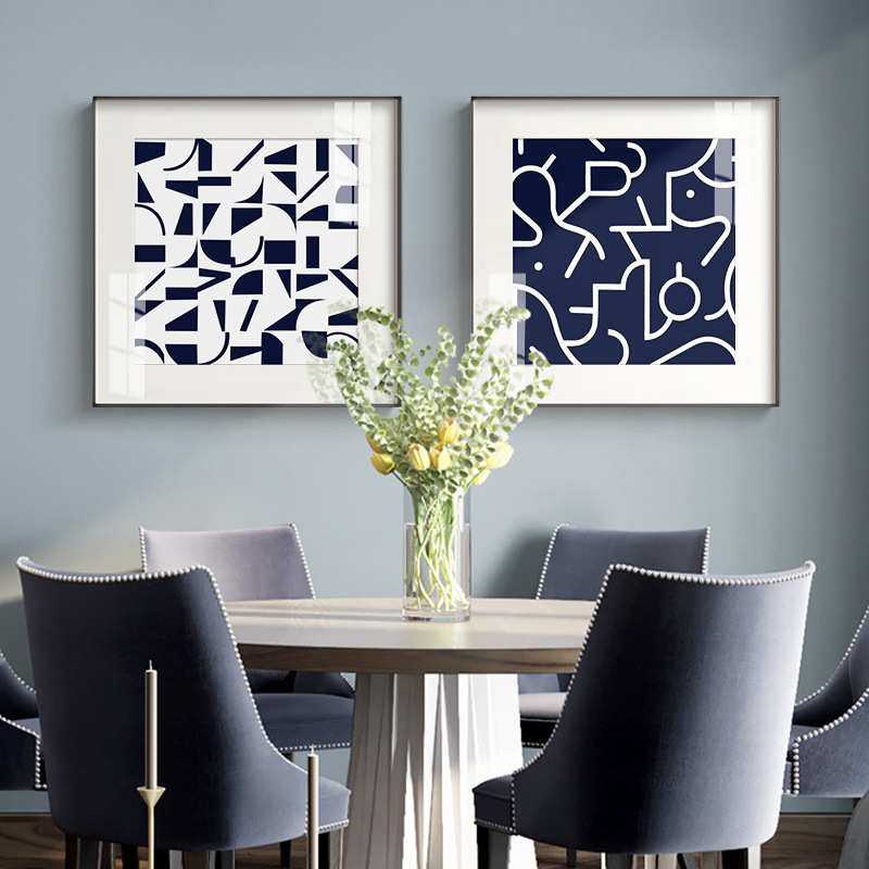 翱翔 现代简约客厅装饰画克莱因蓝沙发背景壁画餐厅玄关抽象挂画