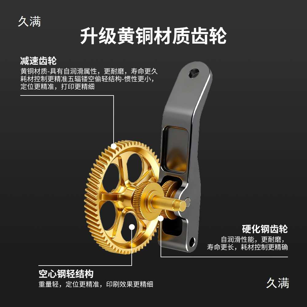 X1/P1S全金属挤出机A1 mini钢DLC涂层斜齿轮送料套件