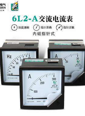 天正电气电流表仪表6L2-A指针交流50/5100/5150/523456800电压