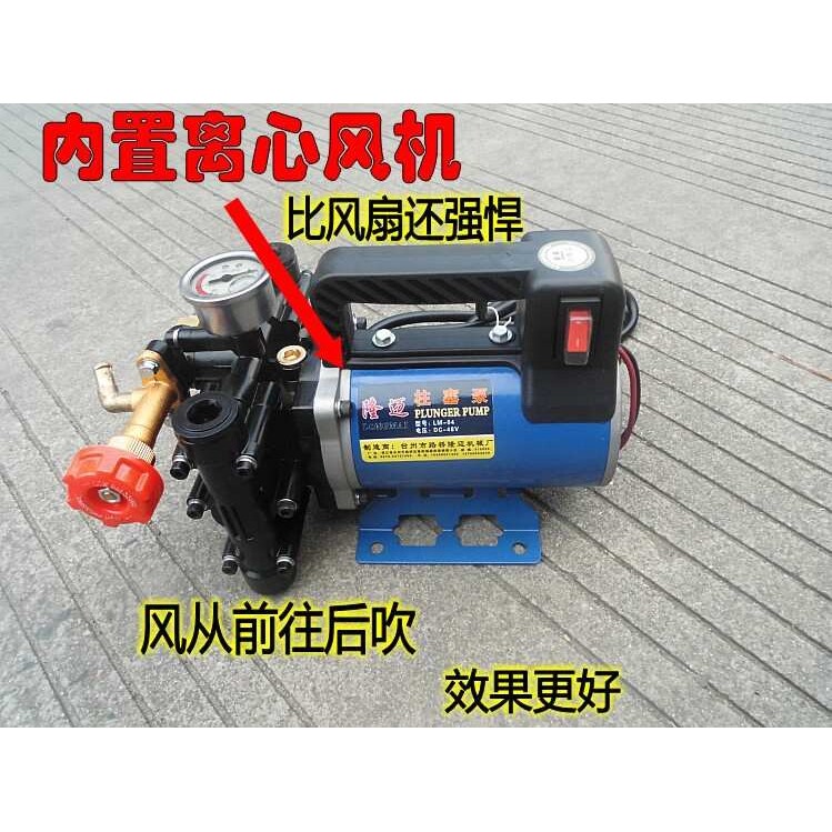 12V24V48V60V电动直流高压洗车机小型车载电瓶清洗泵自动回流水泵