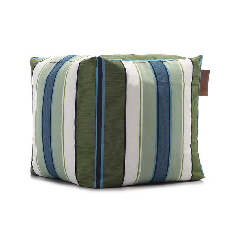 原厂直销条纹拼色懒人沙发坐凳 客厅卧室时尚麻布脚凳坐墩沙发椅