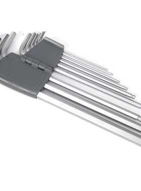 SHEFFIELD/钢盾9件套公制长球头内六角扳手L形内六角套装S050007