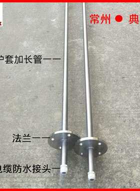 法兰安装PH计电极护套316L支架插入式酸度计探头保护加长套管