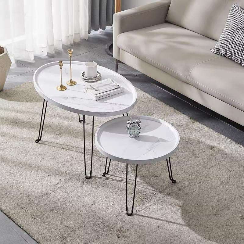 折叠小茶几轻奢家用客厅小户型圆形组合简约现代飘窗阳台茶桌新品