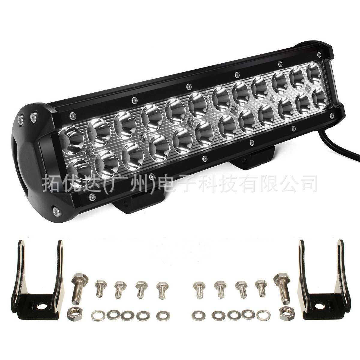 外贸新款LED light bar 72W工作灯汽车射灯 改装车顶灯大灯聚光款