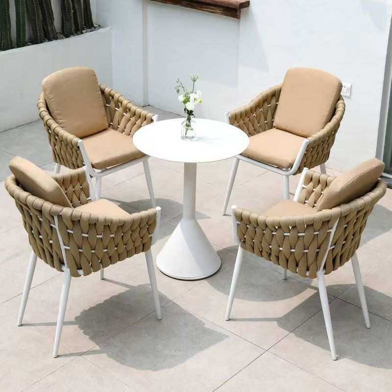 休闲室外桌椅白色现代花园桌椅藤椅户外阳台桌露台防腐木庭院别墅,3C数码配件,USB灯,淘宝优惠券,粉丝福利购,淘宝优惠卷