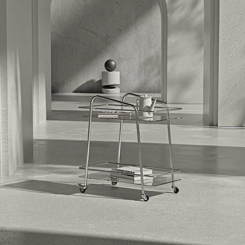 中古餐车边几简约移动角几玻璃酒水车不锈钢客厅极简置物架小推车,3C数码配件,USB灯,淘宝优惠券,粉丝福利购,淘宝优惠卷