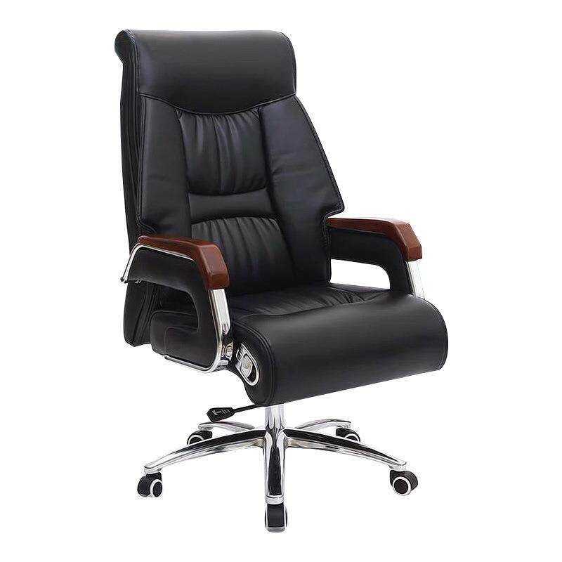 皮艺电脑椅家用办公椅子设计师升降转椅老板椅总裁大班椅书房躺椅