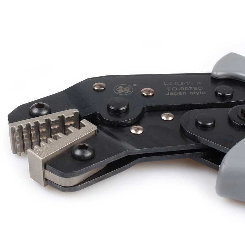 供应福冈工具棘轮冷压钳多功能端子压着钳电工压接压线钳子