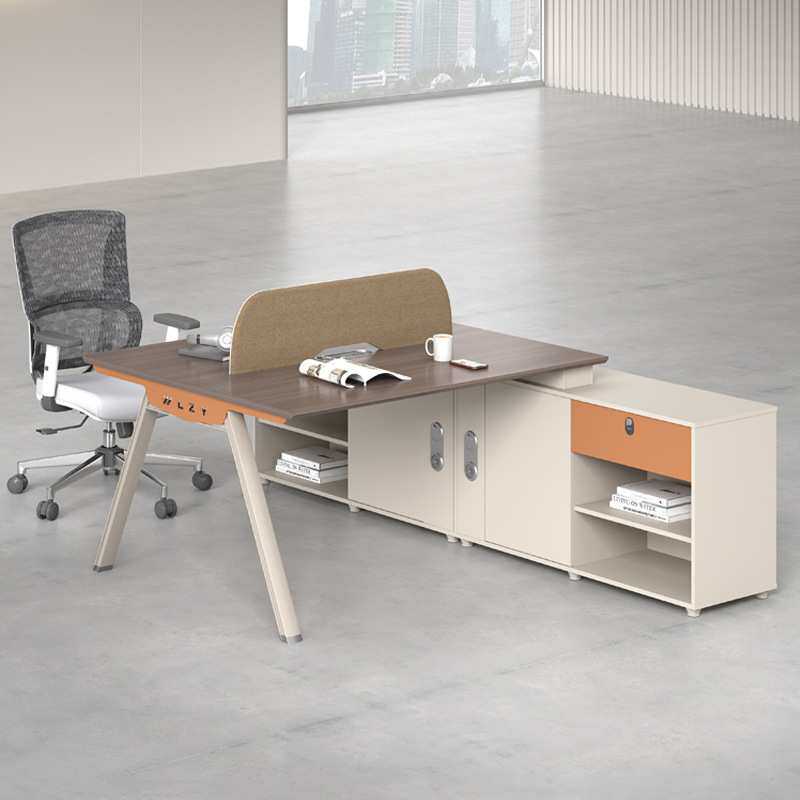 新款带抽屉办公室办公桌位位办公卡座电脑桌屏风职员桌办公家具