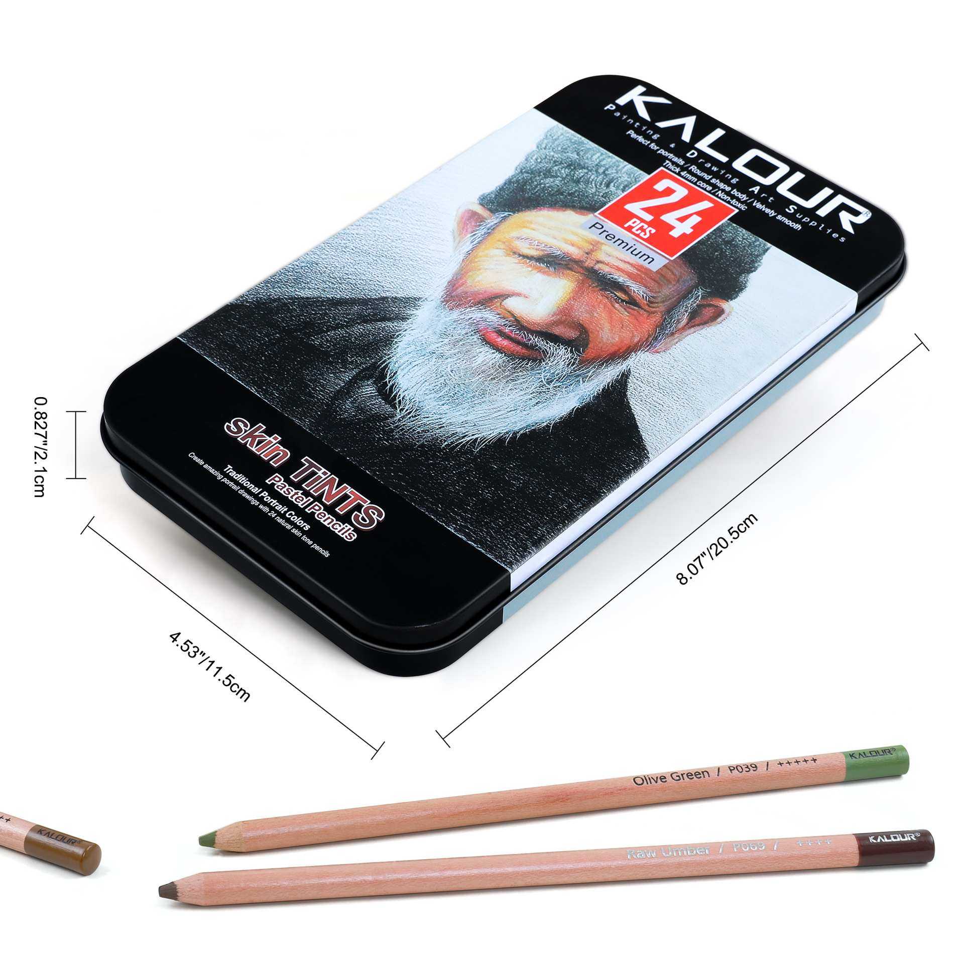 KALOUR24色粉画铅笔套装美术绘画粉画炭笔彩色铅笔厂家直销,3C数码配件,USB灯,淘宝优惠券,粉丝福利购,淘宝优惠卷