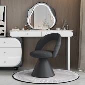 轻奢风梳妆凳卧室绒布异形可旋转设计师椅子现代简约化妆凳