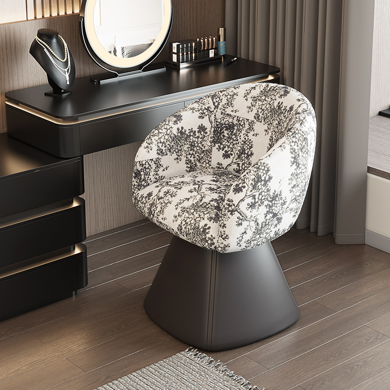 卧室轻奢北欧旋转靠背梳妆凳
