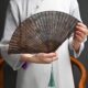 扇镂空扇折扇古典金丝小叶紫檀古风檀香随身苏州扇子木女绿楠崖柏