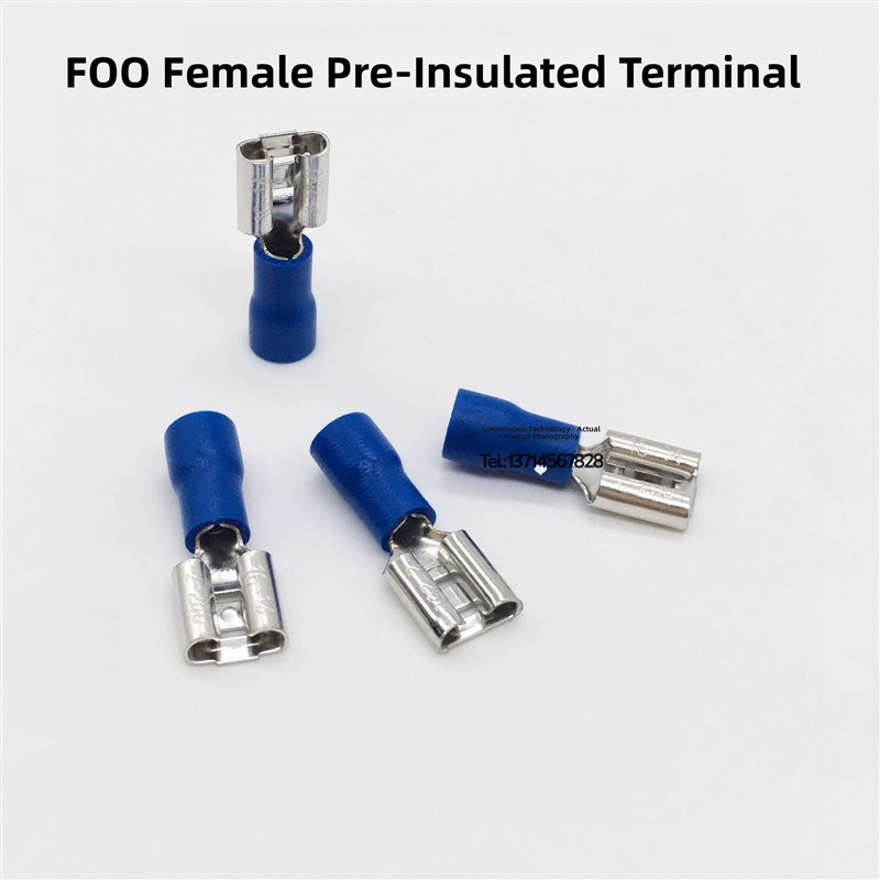 FDD2-250母预绝缘接线端子w冷压接线端子6.3插簧铜线耳1000祇包邮