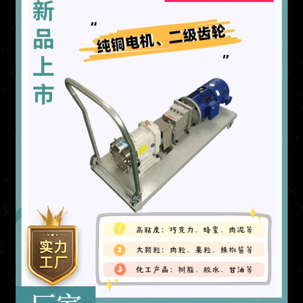 变频双螺旋转子泵不锈钢凸轮转子泵面糊糖浆蜂蜜肉酱高粘度转子泵