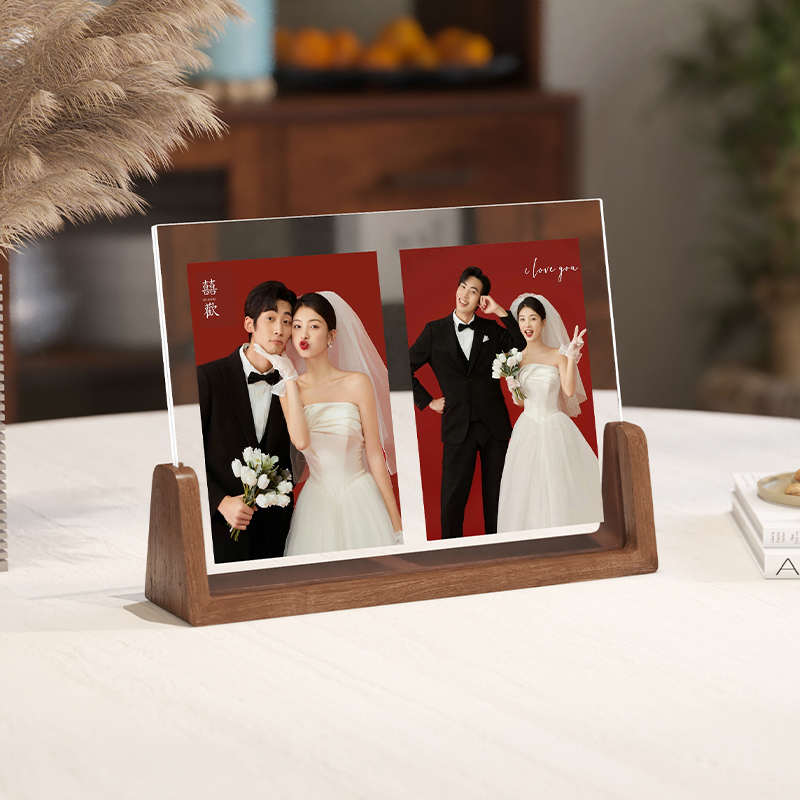 定制相框摆台照片装裱洗相片做成摆件打印婚纱照拍立Y得高级感像