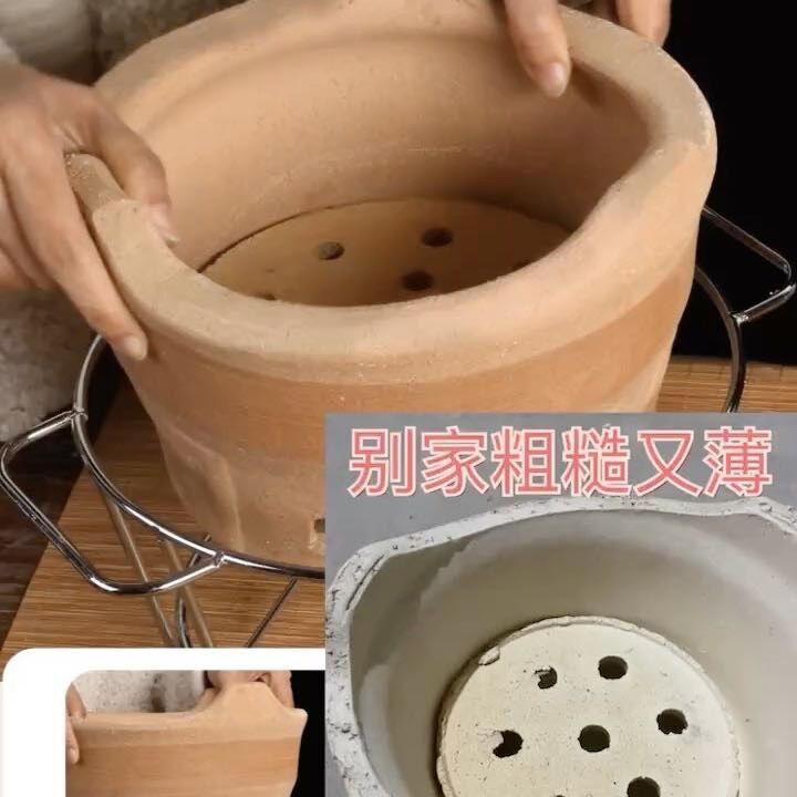 围炉煮茶陶土碳火砂锅q泥炉老式打边炉火锅家用加厚电碳两用烧烤