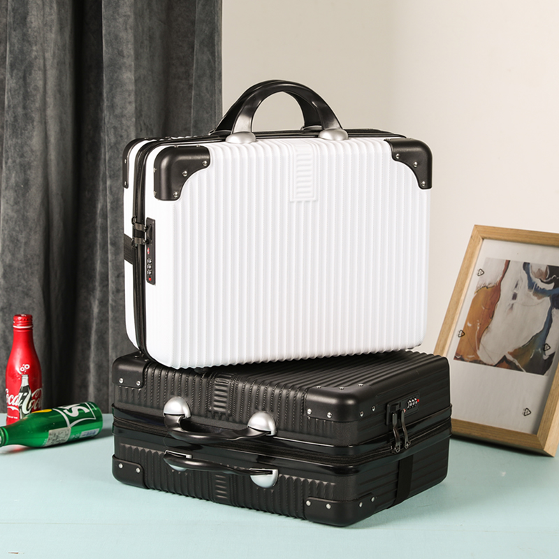 复古手提箱14寸化妆箱子小行李箱16寸大容量春秋航空X箱收纳密码