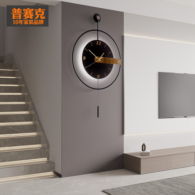 钟表挂钟客厅2024新款轻奢网红家用创意个性简约现代高端大气时钟