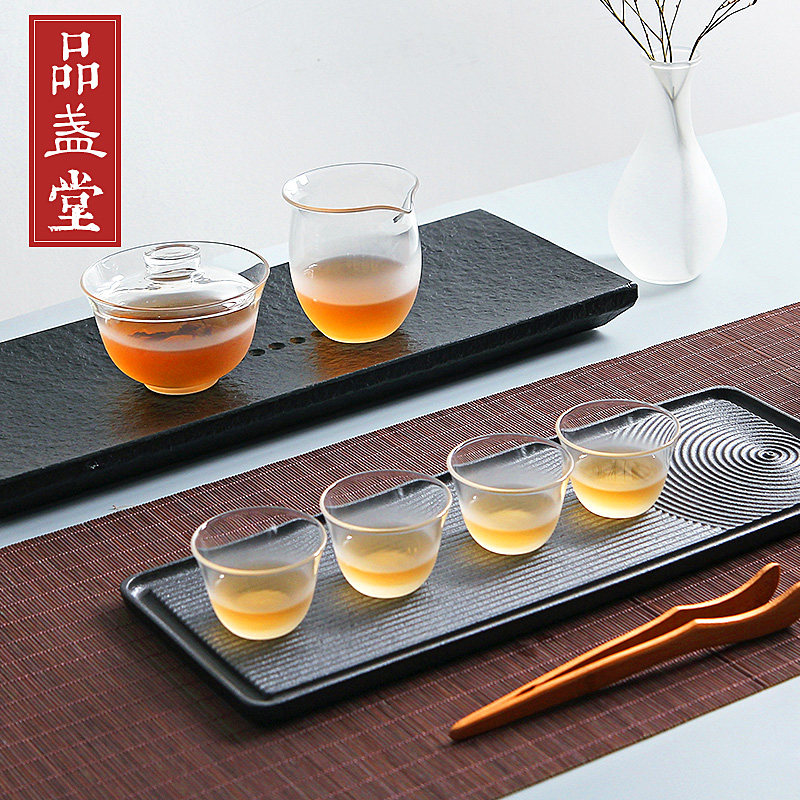 日式手工磨砂盖碗茶杯泡茶碗加厚玻璃大号碗杯云雾盖杯禅意茶具,餐饮具,盖碗,淘宝优惠券,粉丝福利购,淘宝优惠卷