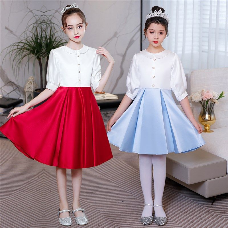 女童大合唱演出服红歌比赛朗诵表演服装礼服中小学生主持人蓬蓬裙,童装/婴儿装/亲子装,儿童礼服,淘宝优惠券,粉丝福利购,淘宝优惠卷