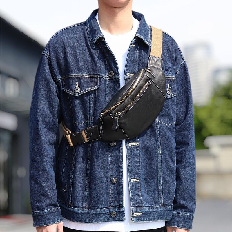 头层牛皮胸包多功能男士单肩包真皮斜挎包休闲款运动腰包简约实用,箱包皮具/热销女包/男包,胸包,淘宝优惠券,粉丝福利购,淘宝优惠卷