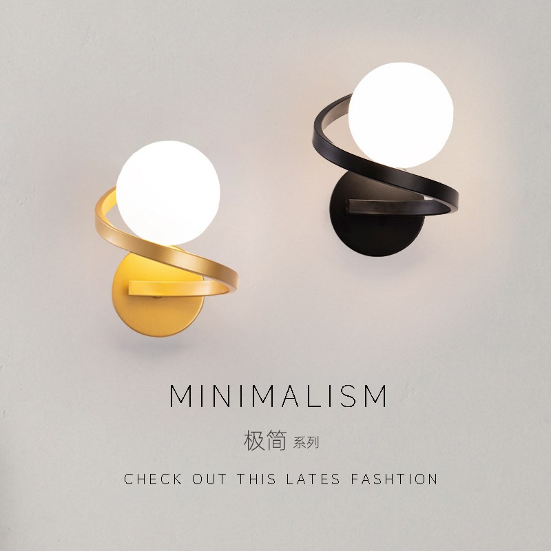 简约现代卧室壁灯中式创意床头灯超亮网红装饰走R廊玄关楼梯过道