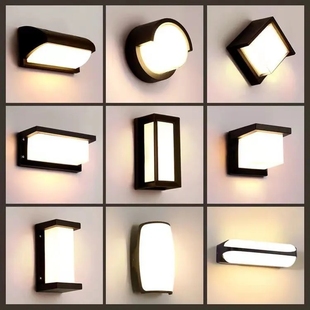 新中式户外墙壁灯走廊过道楼梯阳台别墅庭院门P口室外防水感应灯