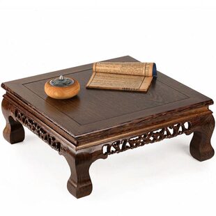 鸡翅木实木炕几炕桌飘窗小方桌子日式红木矮桌茶几仿古榻榻米茶台