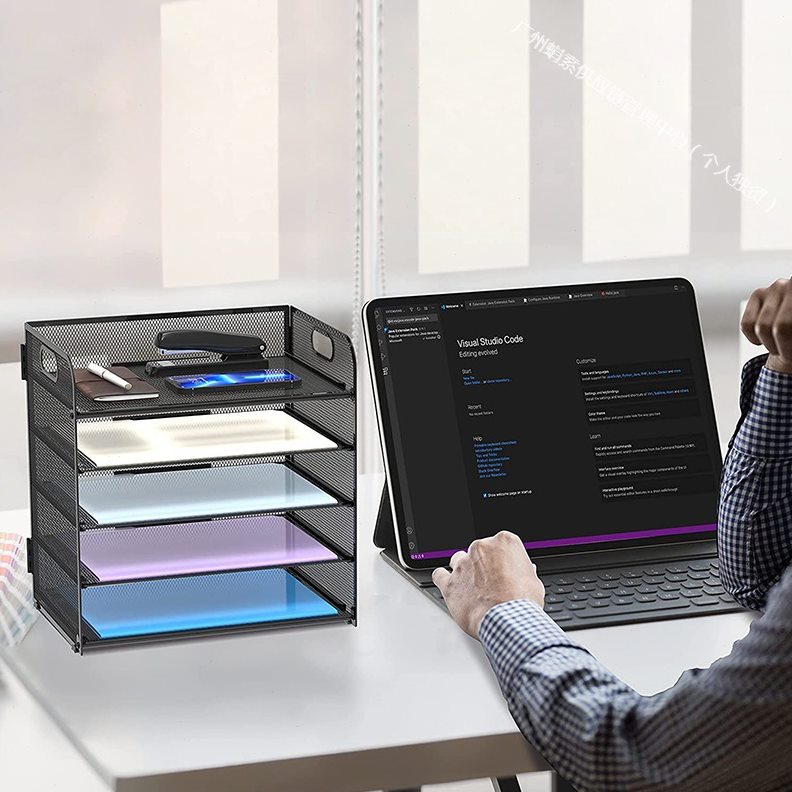 桌上书架桌面置物架公桌收纳餐桌宿舍书桌多层小层架工位分层柜